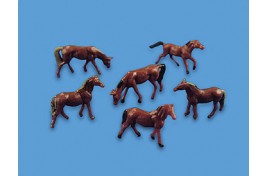 Horses x 6 N Scale